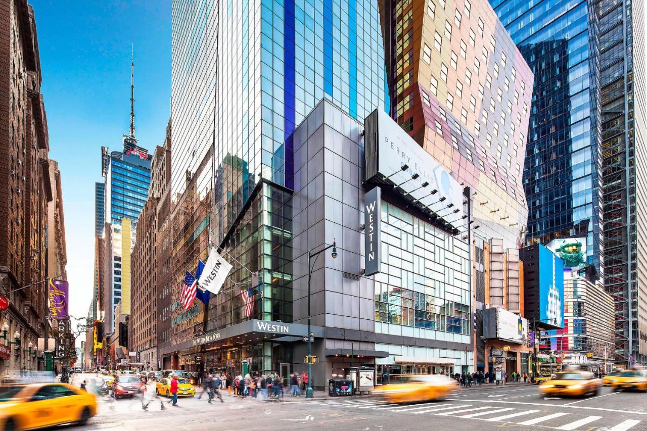 Outside main entrance of The Westin New York at Times Square